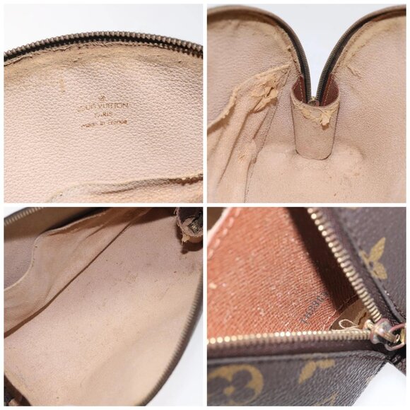 LOUIS VUITTON Monogram Trousse Demi Ronde Cosmetic Pouch M47520 LV Auth 125342 - Picture 15 of 16